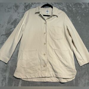 Lee Workwear Shirt Jacket Beige Cream Mens Large